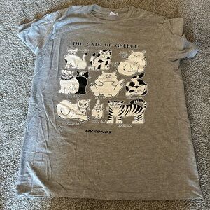B&C Collection Greece Cats Gray T-Shirt
